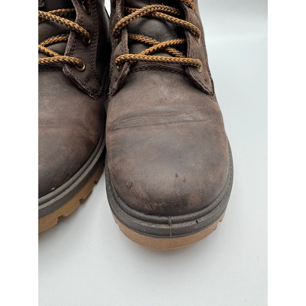 Kamik Griffon Mens Dark Brown Waterproof Leather Faux Fur Lined Winter Boots